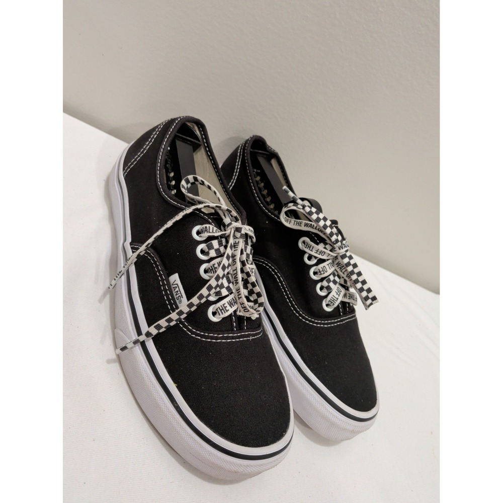 Vans Skate Authentic Skateboarding Shoe Black Mens 6.5 Womens 8 Sneaker